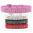 thumbnail image 1 of Dog, Puppy  Pet Fashion Collar, "Two Row Confetti Crystal Rimsets", 1 of 6
