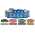 thumbnail image 1 of Three Row Ab Crystal Ice Cream Dog Collar Size Size 18 Silver, 1 of 5
