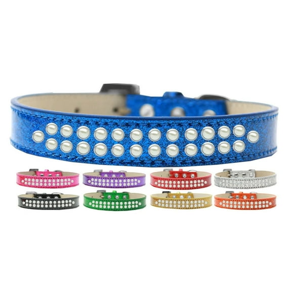 Dog, Puppy Pet Ice Cream Collar, "Two Row Pearl Rimsets"
