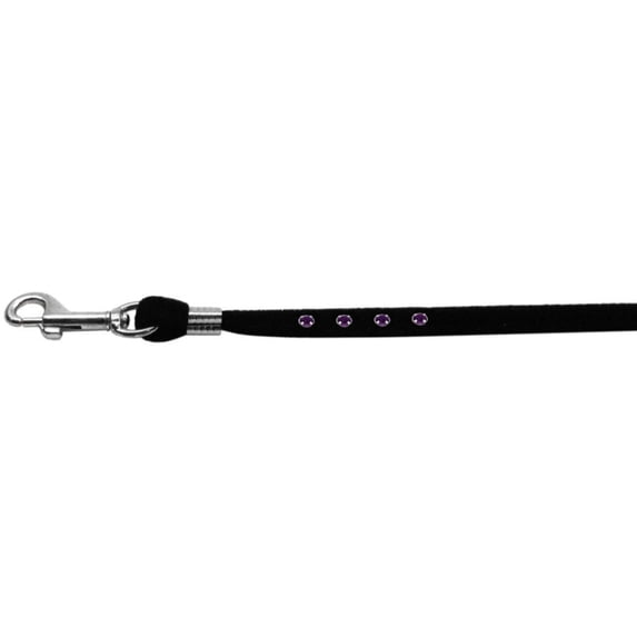 Dog, Puppy Pet Leash, "Black Velvet Jeweled"
