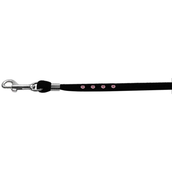 Dog, Puppy Pet Leash, "Black Velvet Jeweled"