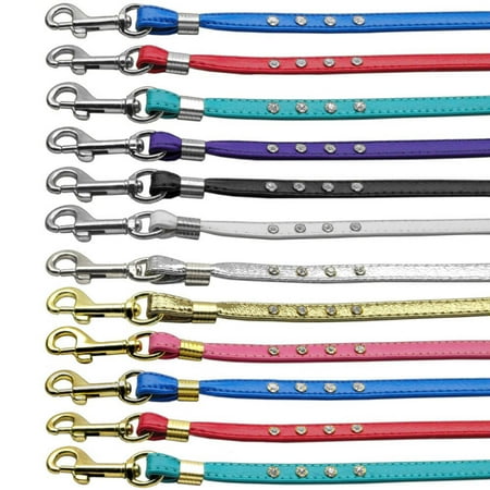 Dog, Puppy Pet Leash, "Clear Crystal Rhinestones" (Available with Gold or Silver hardware)