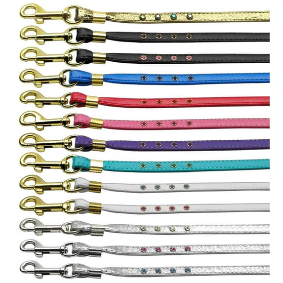 Dog, Puppy Pet Leash, "Colored Crystal Rhinestones"