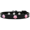 thumbnail image 1 of Dog, Puppy  Pet Widget Fashion Collar, "Bright Pink Roses", 1 of 5