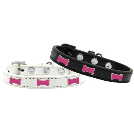 Dog, Puppy Pet Widget Fashion Collar, "Pink Bone"