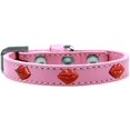 thumbnail image 1 of Dog, Puppy  Pet Widget Fashion Collar, "Red Glitter Lips", 1 of 9