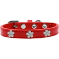 thumbnail image 1 of Dog, Puppy  Pet Widget Fashion Collar, "Silver Flower", 1 of 9