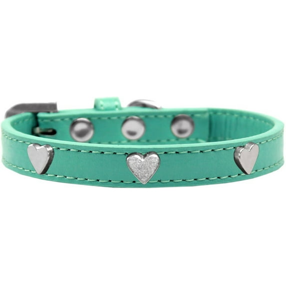 Dog, Puppy Pet Widget Fashion Collar, "Silver Heart"