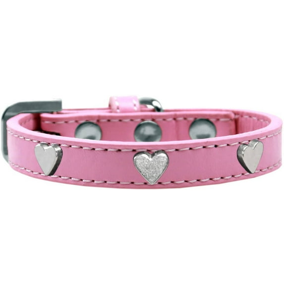 Dog, Puppy Pet Widget Fashion Collar, "Silver Heart"