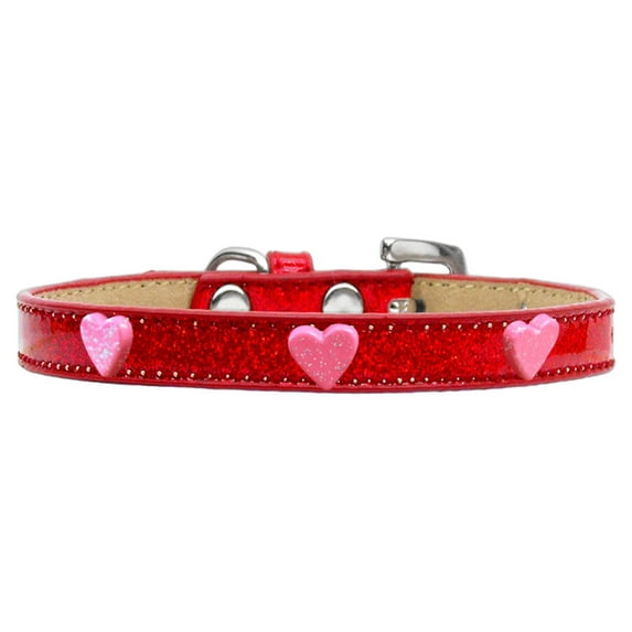 Dog, Puppy Pet Widget Ice Cream Collar, "Pink Glitter Heart"