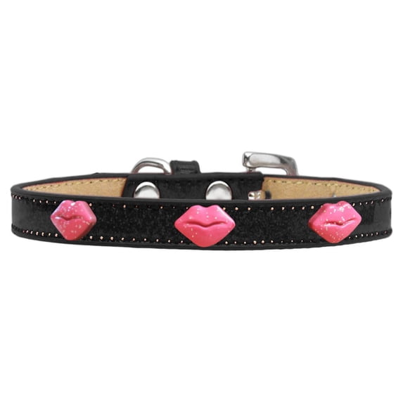 Dog, Puppy Pet Widget Ice Cream Collar, "Pink Glitter Lips"