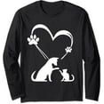 thumbnail image 1 of Dog Puppy and Baby Cat Heart - Animal Dog & Cat Heart Long Sleeve T-Shirt, 1 of 4