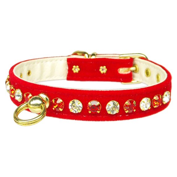 Dog, Puppy and Pet Collar, "Velvet Deluxe"