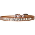 thumbnail image 1 of Dog, Puppy and Pet Designer Croc Collar, "One Row Pearl  Clear Crystals Rimsets", 1 of 11