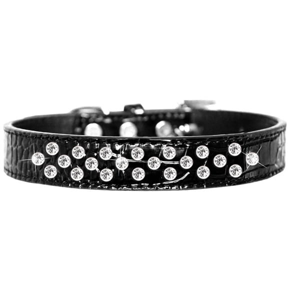 Dog, Puppy and Pet Designer Croc Collar, "Sprinkles Clear Jewel Rimsets"