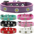 thumbnail image 1 of Dog, Puppy and Pet Widget Fashion Collar, "White Daisies", 1 of 8
