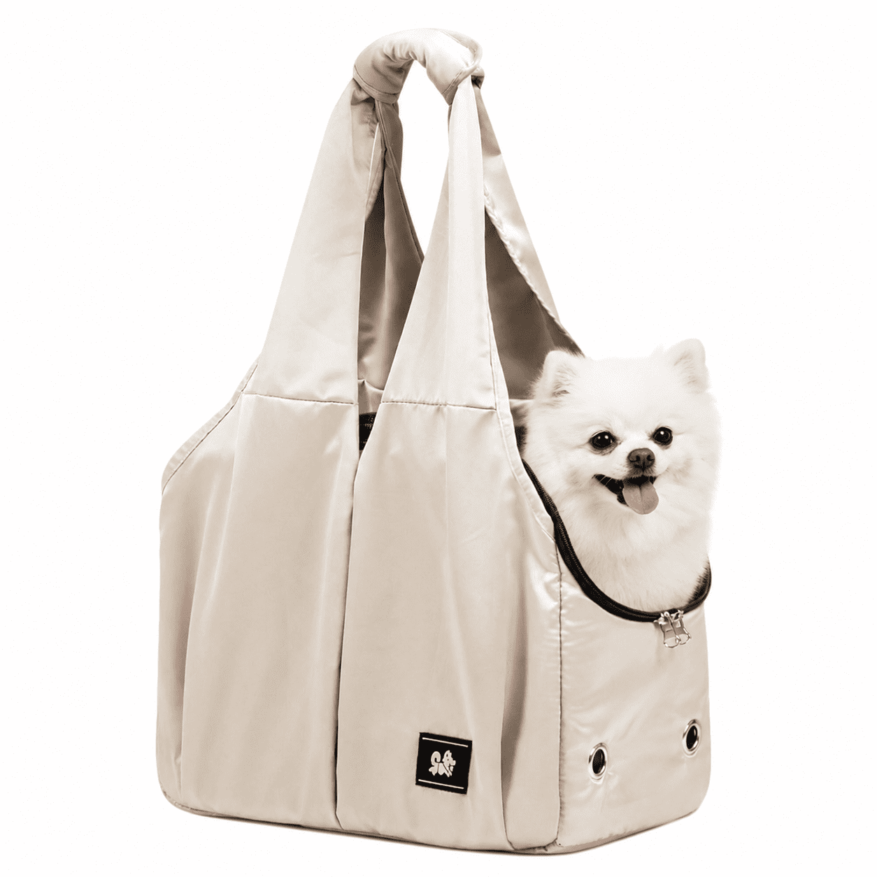 Dog Purse Carrier for Small Dogs, Cats, and Puppies Soft-Sided Travel Pet Tote Bag with 4 Large Pockets, Fits Pets up to 15 lbs, Foldable for Travel, Outdoor (B