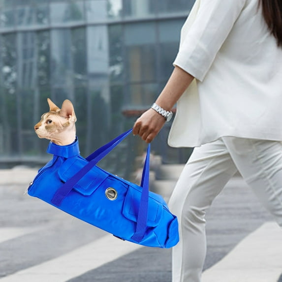 Dog And Pussy Going Bag, Portable Foldable Shoulder Bag, Scratching And Gnaw Resistant With Straps, Changeable Chest Circumference, Zipper Pockets, Pet Public Transport Travel Bag