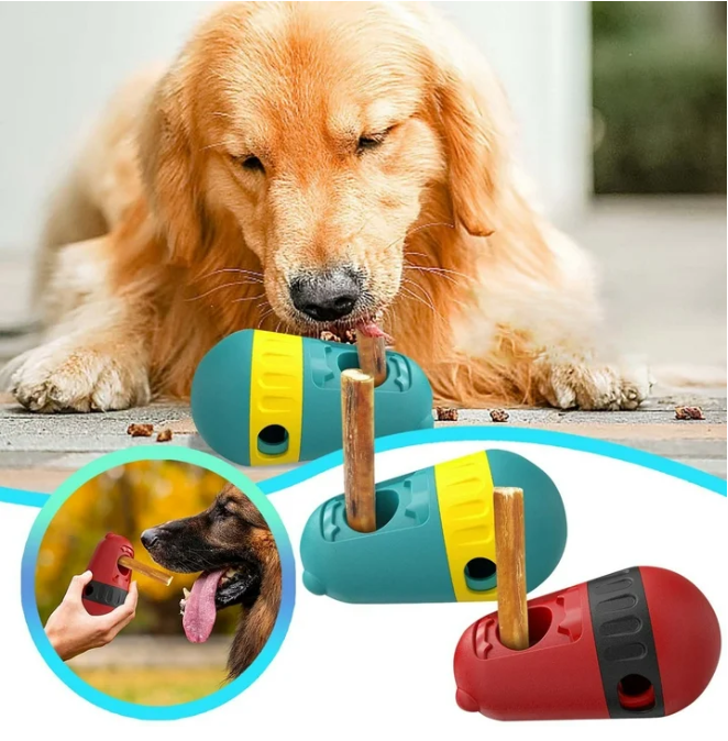 Image showcasing Dog Puzzle Feeder Dog Treat Dispensing Toy with Anti-choking Bully ...