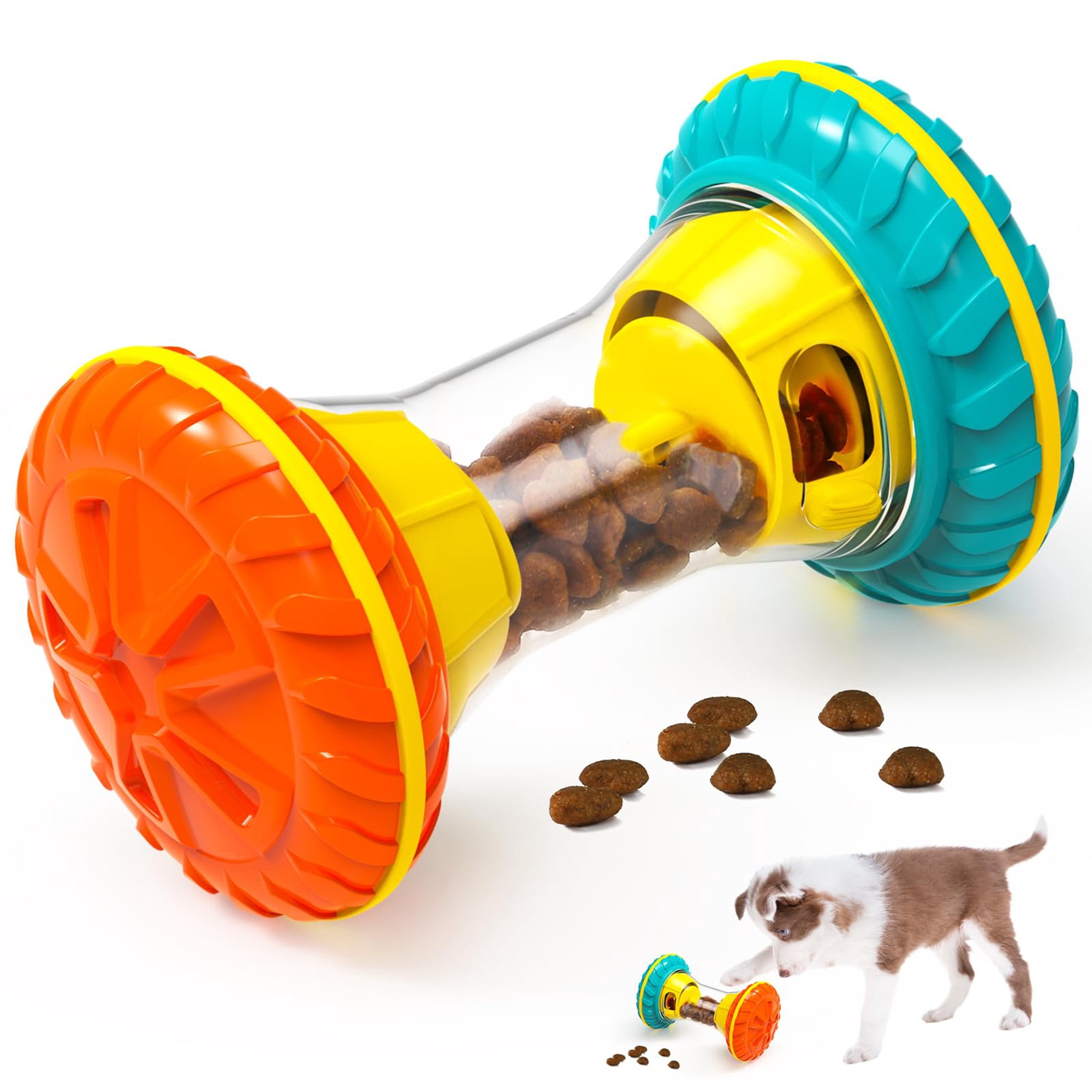 Dog Toys, Dog Puzzle Toys for Smart, Dog Enrichment Toy to Keep Them Busy, Treat Dispensing Toy Slow Puzzles Feeder, Yellow