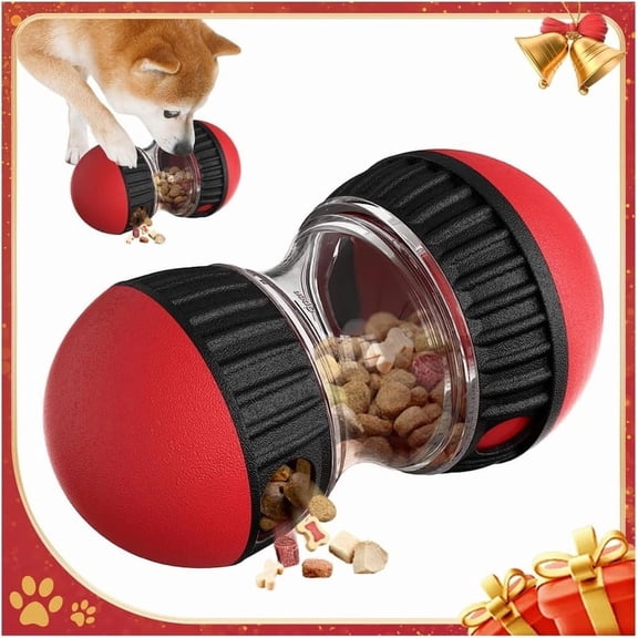 Dog Puzzle Toy for Anxiety Relief & Mental Stimulation – Adjustable Treat Dispensing Ball with Slow Feeder Design, Interactive Chase Toy for Cats&Dogs – Bite-Resistant, Durable Enrichment Game