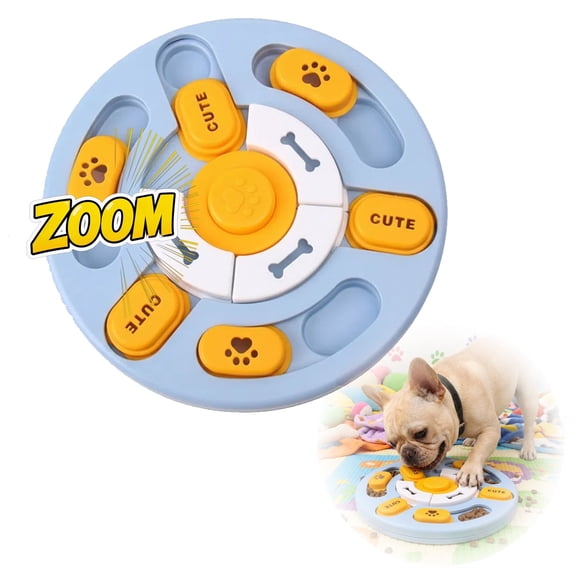 PIERCINGFUN Dog & Cats Puzzle Toy – Slow Feeder & Treat Dispenser with Squeaky Button, Anti-Slip, Suitable for All Sizes Dogs