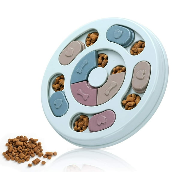 Dog Puzzle Toy & Slow Feeder Bowl for IQ Training & Mental Enrichment, Interactive Treat Puzzle for Dogs, Blue