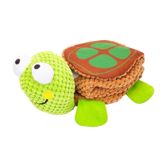 Dog Puzzle Toys - Enrichment Squeaky Crinkle Snuffle Treat Dispensing Smart Dog Toys for Boredom and Stimulating, Durable Plush Toys for Large Medium Small Breed - Turtle