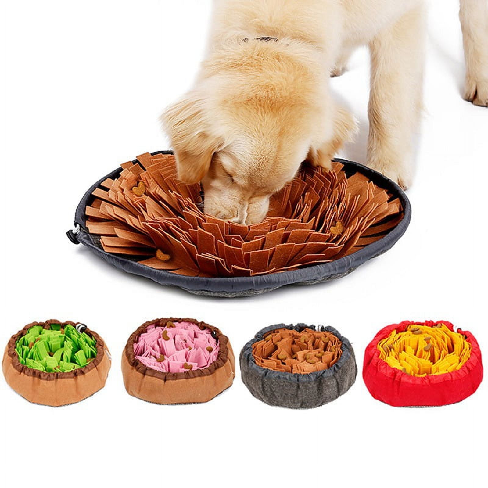 Dog Puzzle Toys, Pet Snuffle Mat for Dogs, Interactive Feed Game for Boredom, Encourages Natural Foraging Skills for Cats Dogs Bowl Travel Use, Dog