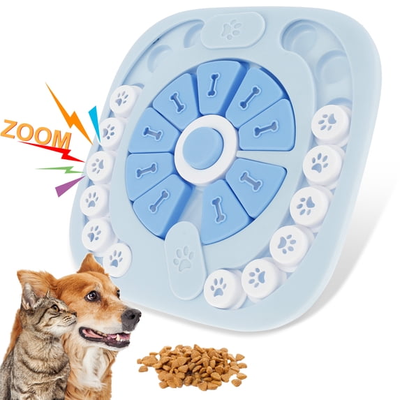 Dog Puzzle Toys Squeaky Dog Treat Puzzle Toy Interactive Dog Treat Puzzle Toys for IQ Training Mental Stimulating Dog Puzzle Slow Feeder Toy Non-Slip Puppy Treat Dispenser Toy for Small Large Dog Cat
