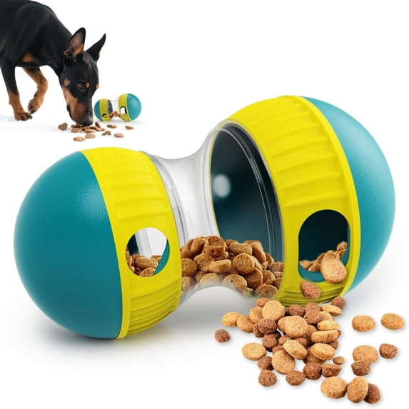 View of Dog Puzzle Toys - Treat Dispensing Mental Enrichment Ball for Busy Dogs ...