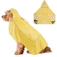 thumbnail image 1 of Dog Raincoat, Adjustable Dog Raincoat for Large Medium Small Dogs, Waterproof Dog Jacket with Clear Hood & Reflective Strips, Dog Rain Coat Poncho with Magic Tape, Yellow, M, 1 of 9