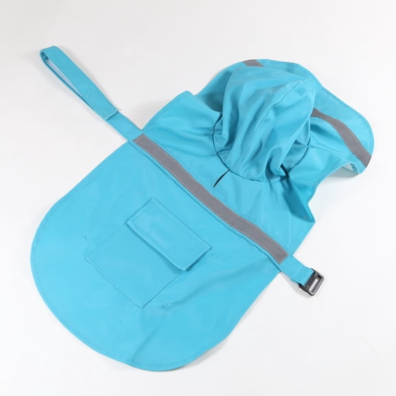 Dog Raincoat Adjustable Reflective Hooded Waterproof Lightweight Poncho Rain Jacket with Leg Hole for Small to X-Large Dogs Snow Protection Safety Suit