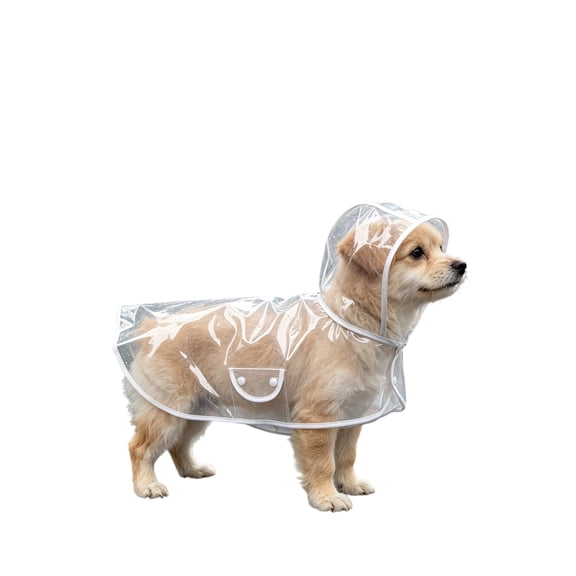 Dog Raincoat, Dog Jacket Hooded Slicker Poncho, Transparent Water Proof Resistant Rain Snow Pet Clothes for Small Medium Large Dogs