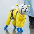 thumbnail image 1 of Dog Raincoat Dog Raincoat Pet Clothes for Chihuahua Maltese Full Body Waterproof Dog Raincoat with Leash Attachment (Little Bee,XS), 1 of 7