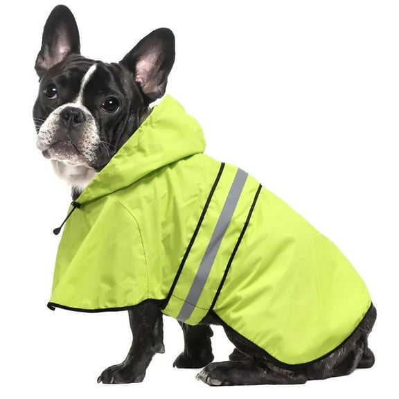 Dog Raincoat Hooded - Waterproof Reflective Pet Rain Jacket