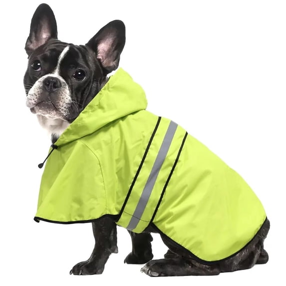 Dog Raincoat Hooded - Waterproof Reflective Pet Rain Jacket