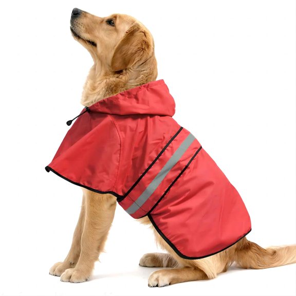 Dog Raincoat Hooded - Waterproof Reflective Pet Rain Jacket