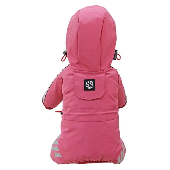 Dog Raincoat Hoodie, Waterproof Windproof Pet Rain Jacket with Reflective Strips for Dogs Wet Weather