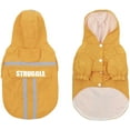 thumbnail image 1 of Dog Raincoat Hoodies Rain Jacket Waterproof Rain Poncho with Pocket Reflective Rain Coat for Small Medium Dog Yellow XL, 1 of 4