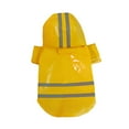 thumbnail image 1 of Dog Raincoat Jacket Reflective Adjustable Hooded Pet Poncho Rain Coat with Leash Hole for Small to X-Large Dogs(M,Yellow), 1 of 2