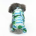 thumbnail image 1 of Dog Raincoat, Pet Sports Shirt, Dog Apparel With Reflective Chest Strap, Light Blue S - Waterproof, Breathable, Full Coverage With Hood, Button Closure - For Small Dogs, Outdoor, 1 of 7