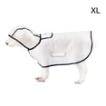 thumbnail image 1 of Dog Raincoat Portable Waterproof Transparent Dog Rainwear Hooded White Frosted Pet Poncho, 1 of 9