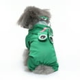 thumbnail image 1 of Dog Raincoat With Reflective Harness, Frog Design Dog Sportswear, Waterproof Pet Jacket For Medium Dogs, Green, M - Comfortable Dog Apparel With Hood, Breathable Pet Clothing For, 1 of 6