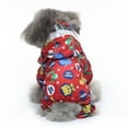 thumbnail image 1 of Dog Raincoat With Reflective Strap, Cartoon Animal & Star Print, Breathable Mesh Lining, Hooded Design - Pet Apparel For Small Medium Dogs, Waterproof Outdoor Jacket For Rainy, 1 of 7