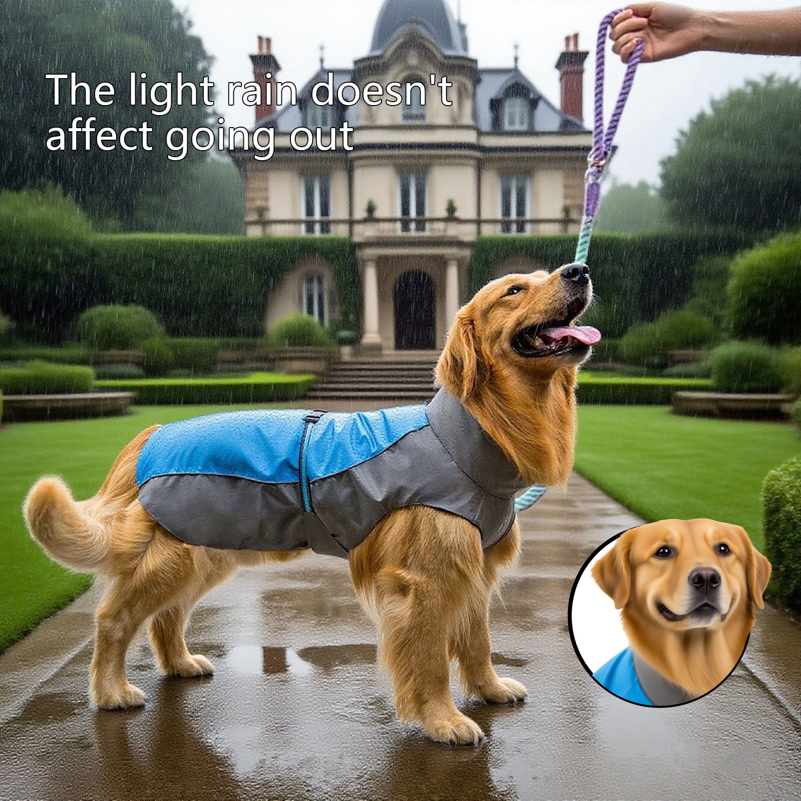 Dog Raincoat, Reflective Waterproof Pet Rain Jacket, Lightweight ...
