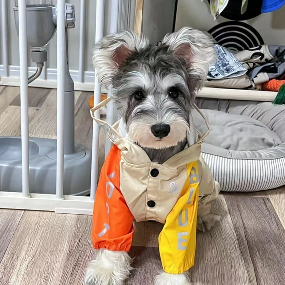 Dog Raincoat Waterproof Pet ClothesFour Legged WorkWear for Maltese Rain Coat Small Medium Dogs Jumpsuit Raincoat Puppy Outfits (Yellow,M)