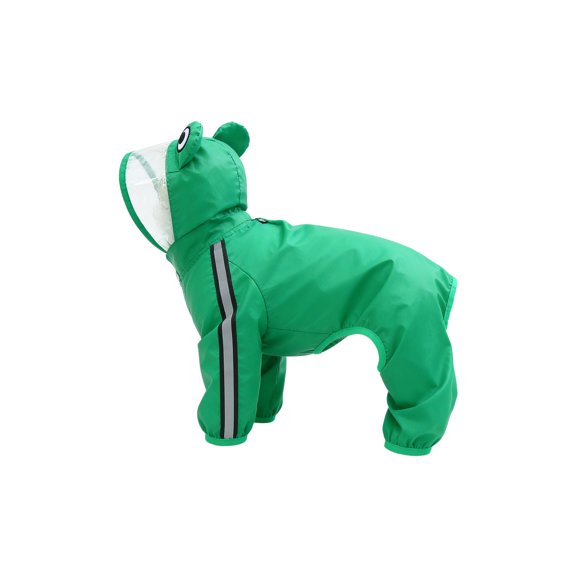 Dog Raincoat Waterproof & Quick-Drying Puppy Rain Coat with Hood and Leash Hole Cute Hooded Rain Poncho Gear Clothes for Small Medium Large Dogs