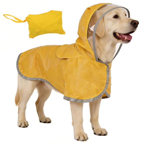 Dog Raincoat XL Double Layer Waterproof Adjustable Pet Jacket