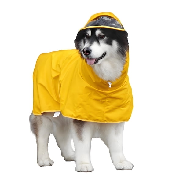 Dog Raincoat for Small & Medium Dogs – Waterproof Hooded Jacket with Leash Hole & Reflective Design, Perfect for Walks & Hikes